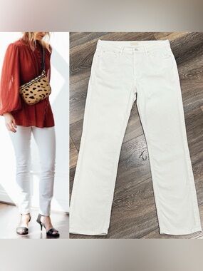 Mother Corduroy The Mid Rise Dazzler Hopscotch Pants In Chalk Wash 🤍